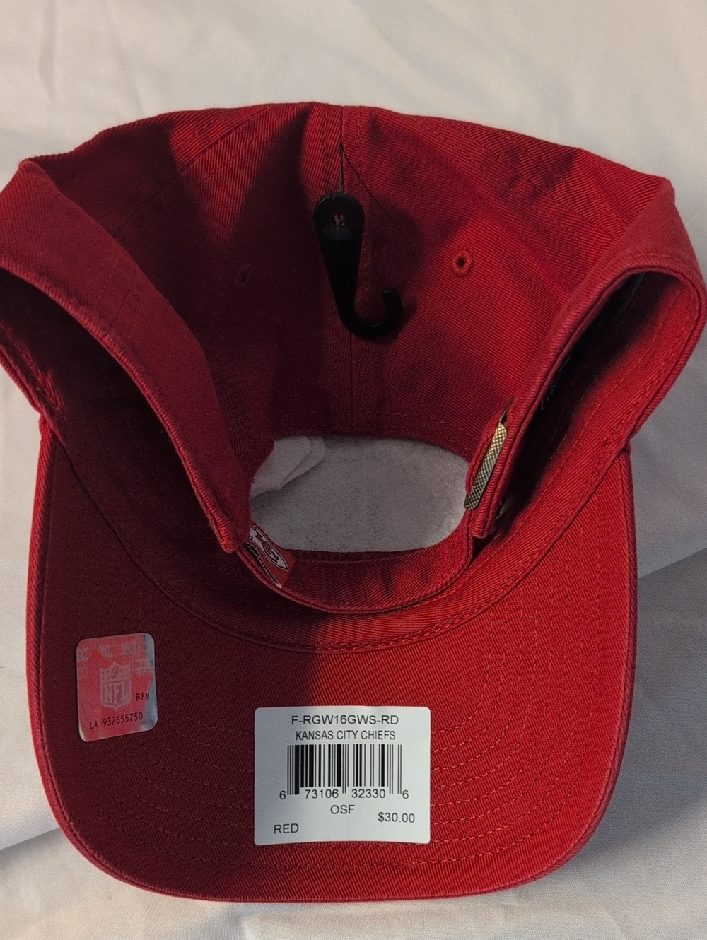 47 Adjustable Kansas City Chiefs Logo Baseball Cap NWT - Picture 2 of 7